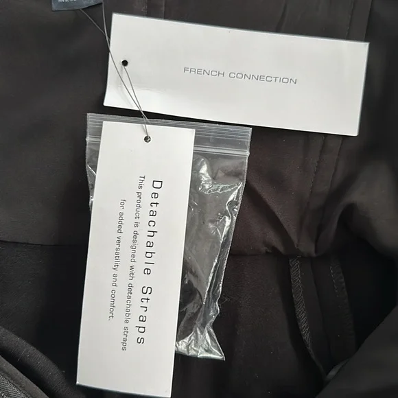 French Connection Whisper Sweetheart Romper Black NWT - Picture 11 of 11